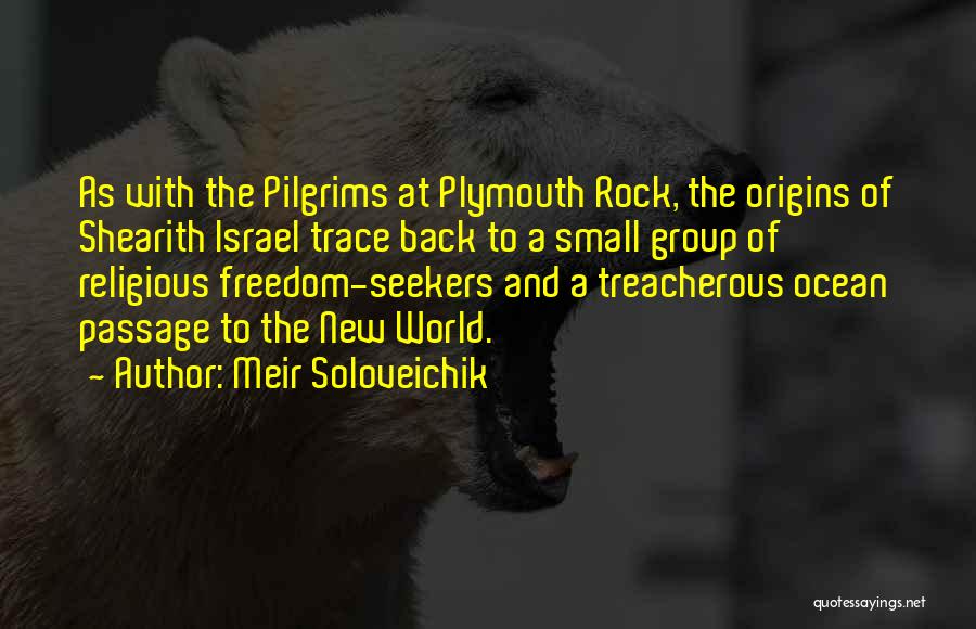 Meir Soloveichik Quotes: As With The Pilgrims At Plymouth Rock, The Origins Of Shearith Israel Trace Back To A Small Group Of Religious