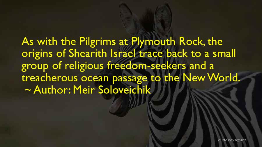 Meir Soloveichik Quotes: As With The Pilgrims At Plymouth Rock, The Origins Of Shearith Israel Trace Back To A Small Group Of Religious