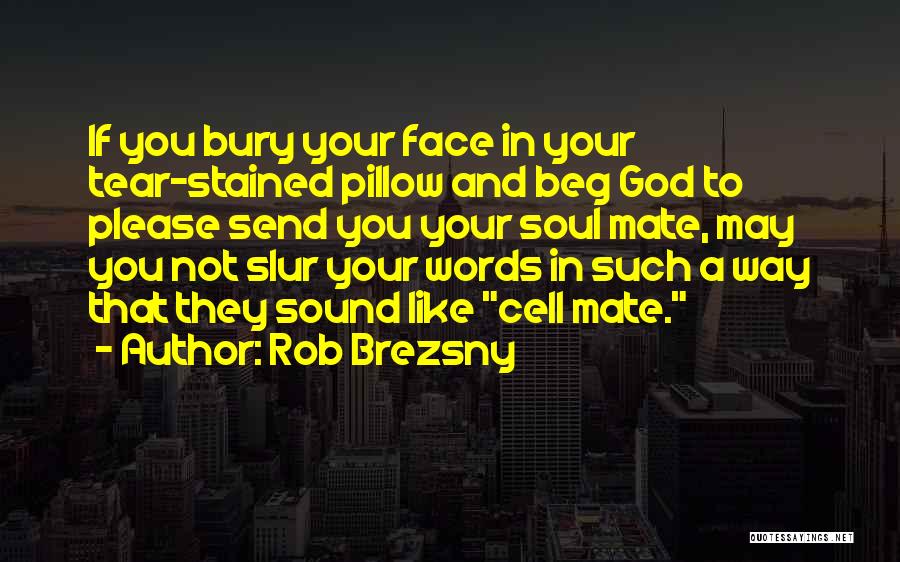 Rob Brezsny Quotes: If You Bury Your Face In Your Tear-stained Pillow And Beg God To Please Send You Your Soul Mate, May