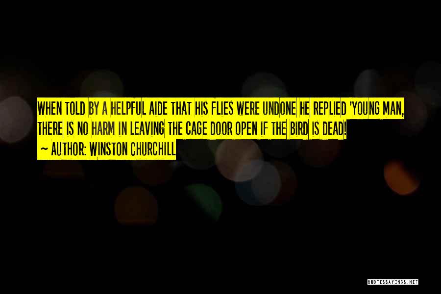 Winston Churchill Quotes: When Told By A Helpful Aide That His Flies Were Undone He Replied 'young Man, There Is No Harm In