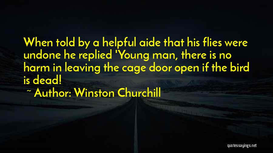 Winston Churchill Quotes: When Told By A Helpful Aide That His Flies Were Undone He Replied 'young Man, There Is No Harm In