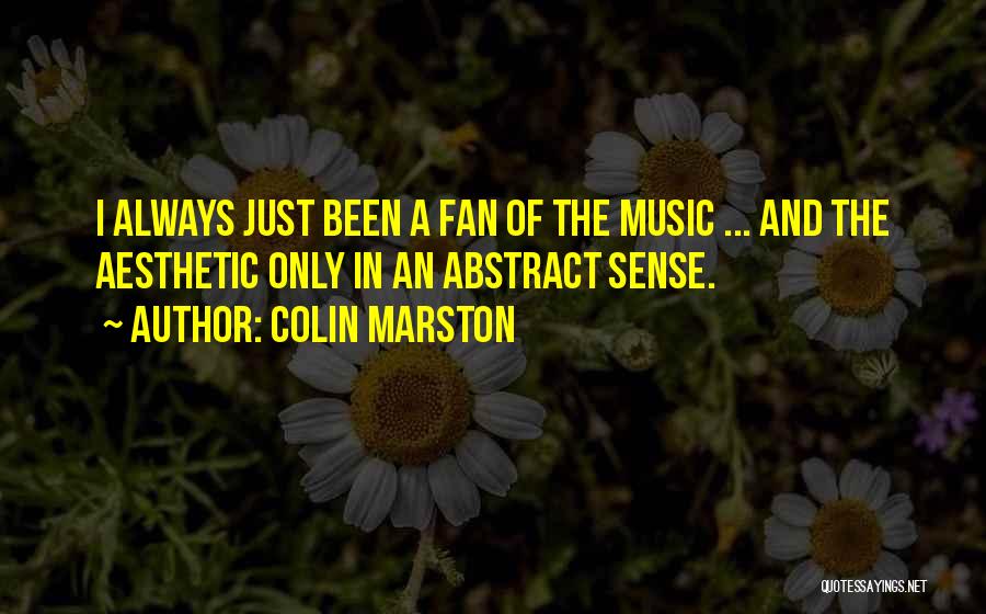 Colin Marston Quotes: I Always Just Been A Fan Of The Music ... And The Aesthetic Only In An Abstract Sense.