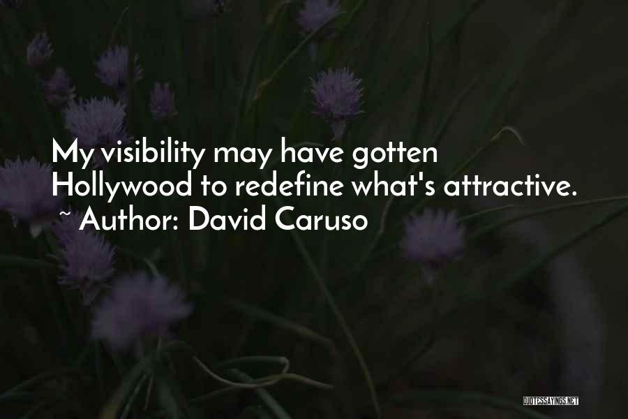 David Caruso Quotes: My Visibility May Have Gotten Hollywood To Redefine What's Attractive.