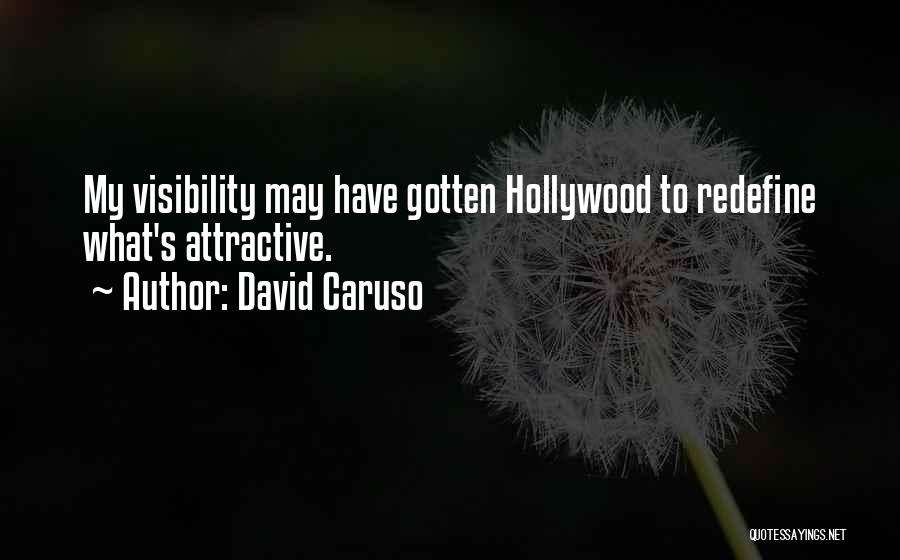 David Caruso Quotes: My Visibility May Have Gotten Hollywood To Redefine What's Attractive.