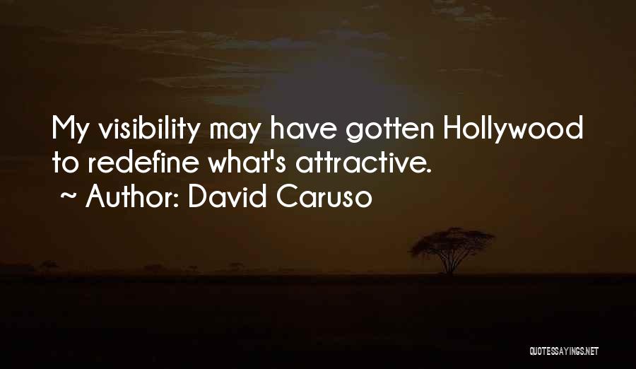 David Caruso Quotes: My Visibility May Have Gotten Hollywood To Redefine What's Attractive.