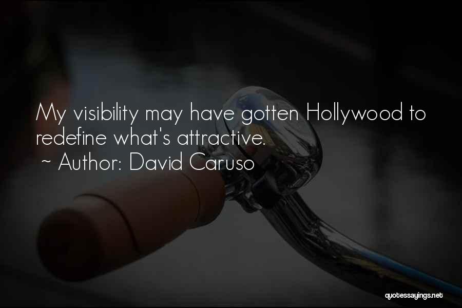 David Caruso Quotes: My Visibility May Have Gotten Hollywood To Redefine What's Attractive.