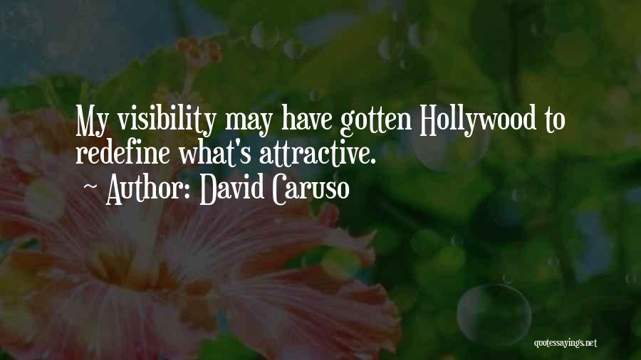 David Caruso Quotes: My Visibility May Have Gotten Hollywood To Redefine What's Attractive.