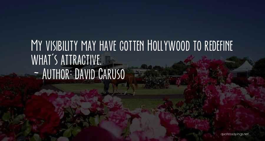 David Caruso Quotes: My Visibility May Have Gotten Hollywood To Redefine What's Attractive.