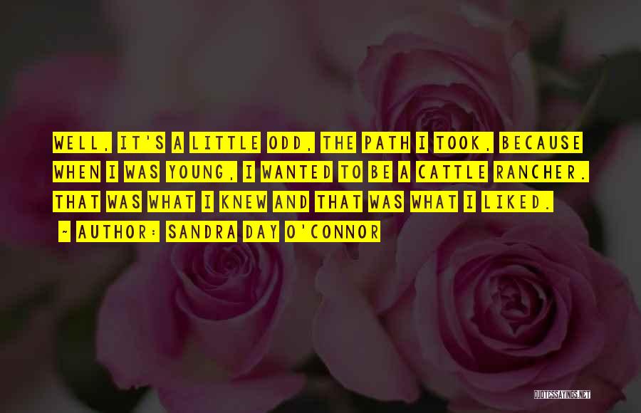 Sandra Day O'Connor Quotes: Well, It's A Little Odd, The Path I Took, Because When I Was Young, I Wanted To Be A Cattle