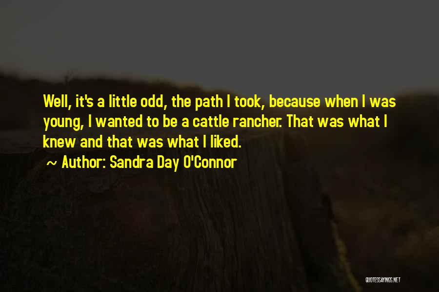 Sandra Day O'Connor Quotes: Well, It's A Little Odd, The Path I Took, Because When I Was Young, I Wanted To Be A Cattle