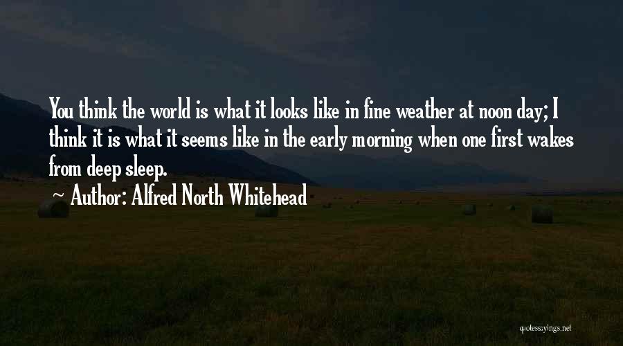 Alfred North Whitehead Quotes: You Think The World Is What It Looks Like In Fine Weather At Noon Day; I Think It Is What
