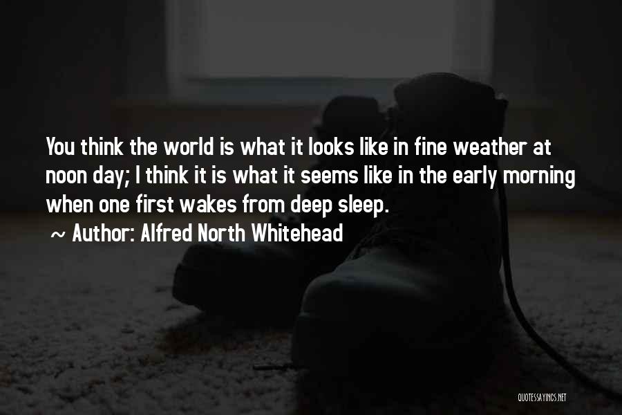 Alfred North Whitehead Quotes: You Think The World Is What It Looks Like In Fine Weather At Noon Day; I Think It Is What