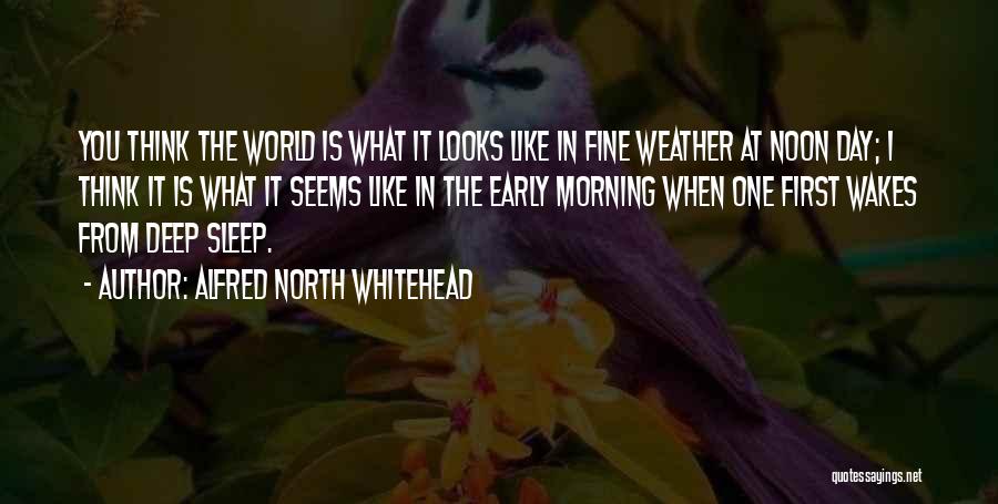 Alfred North Whitehead Quotes: You Think The World Is What It Looks Like In Fine Weather At Noon Day; I Think It Is What