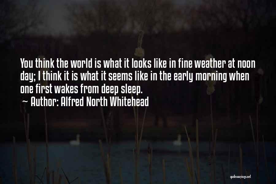 Alfred North Whitehead Quotes: You Think The World Is What It Looks Like In Fine Weather At Noon Day; I Think It Is What