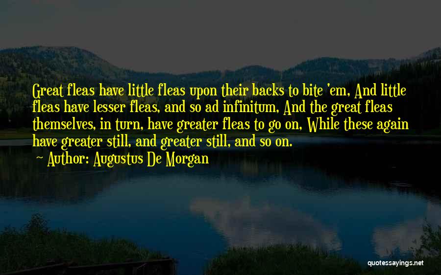 Augustus De Morgan Quotes: Great Fleas Have Little Fleas Upon Their Backs To Bite 'em, And Little Fleas Have Lesser Fleas, And So Ad