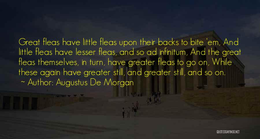 Augustus De Morgan Quotes: Great Fleas Have Little Fleas Upon Their Backs To Bite 'em, And Little Fleas Have Lesser Fleas, And So Ad