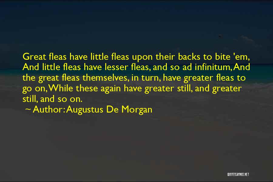 Augustus De Morgan Quotes: Great Fleas Have Little Fleas Upon Their Backs To Bite 'em, And Little Fleas Have Lesser Fleas, And So Ad