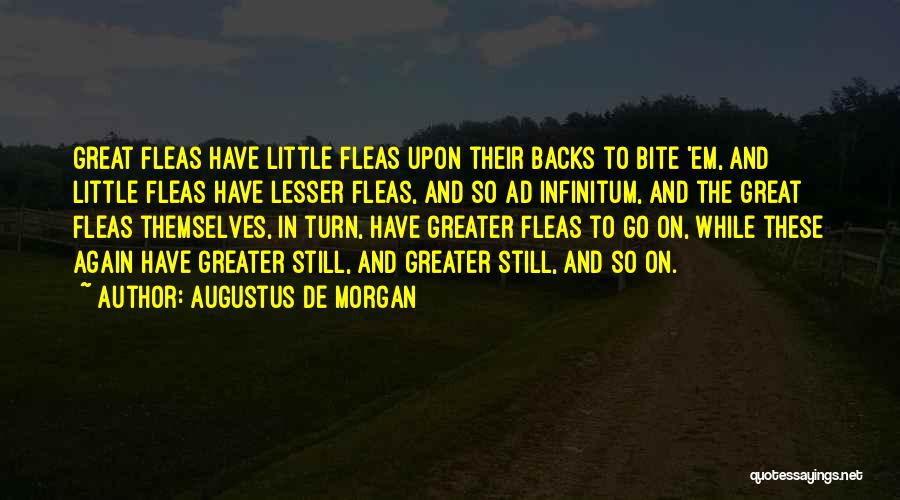 Augustus De Morgan Quotes: Great Fleas Have Little Fleas Upon Their Backs To Bite 'em, And Little Fleas Have Lesser Fleas, And So Ad