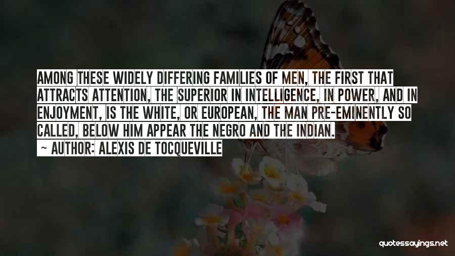 Alexis De Tocqueville Quotes: Among These Widely Differing Families Of Men, The First That Attracts Attention, The Superior In Intelligence, In Power, And In