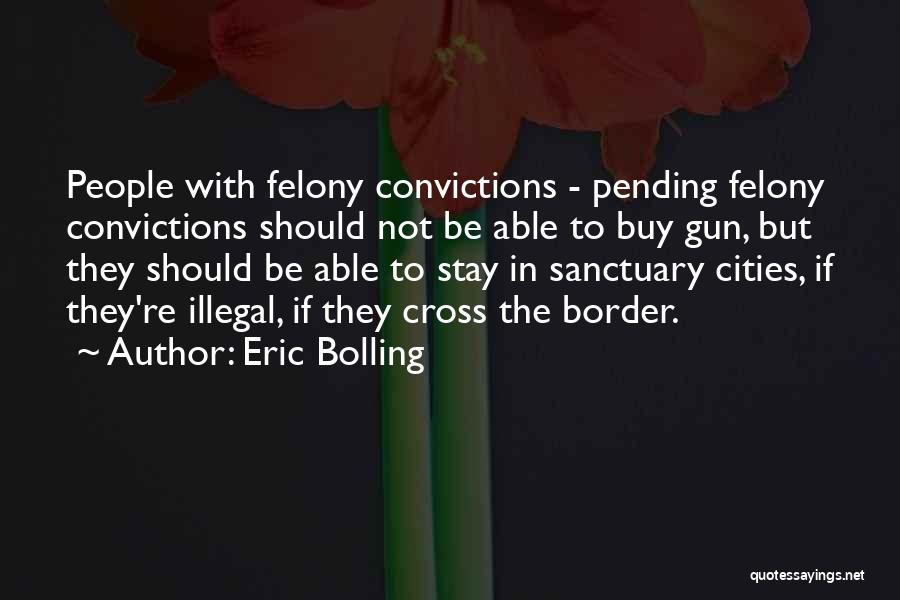 Eric Bolling Quotes: People With Felony Convictions - Pending Felony Convictions Should Not Be Able To Buy Gun, But They Should Be Able