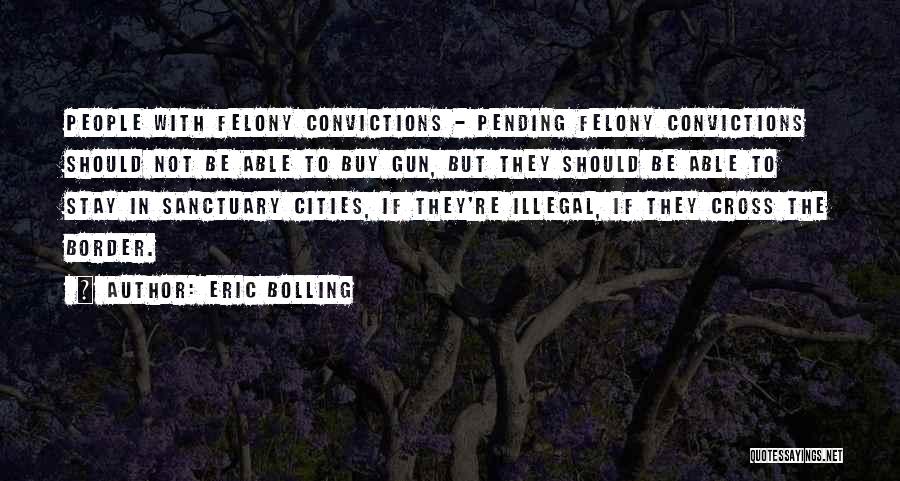 Eric Bolling Quotes: People With Felony Convictions - Pending Felony Convictions Should Not Be Able To Buy Gun, But They Should Be Able