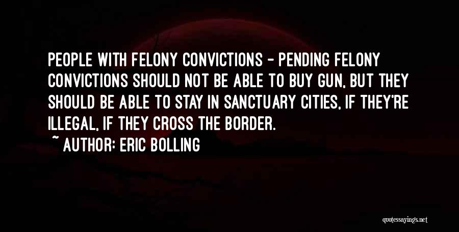 Eric Bolling Quotes: People With Felony Convictions - Pending Felony Convictions Should Not Be Able To Buy Gun, But They Should Be Able