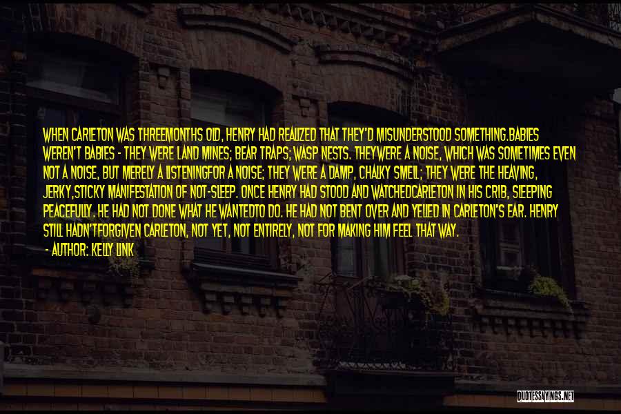 Kelly Link Quotes: When Carleton Was Threemonths Old, Henry Had Realized That They'd Misunderstood Something.babies Weren't Babies - They Were Land Mines; Bear