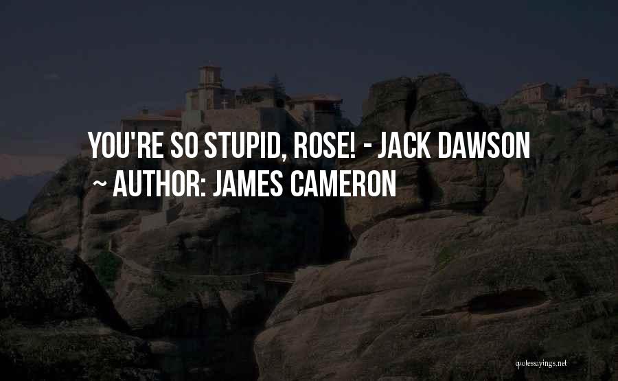 James Cameron Quotes: You're So Stupid, Rose! - Jack Dawson