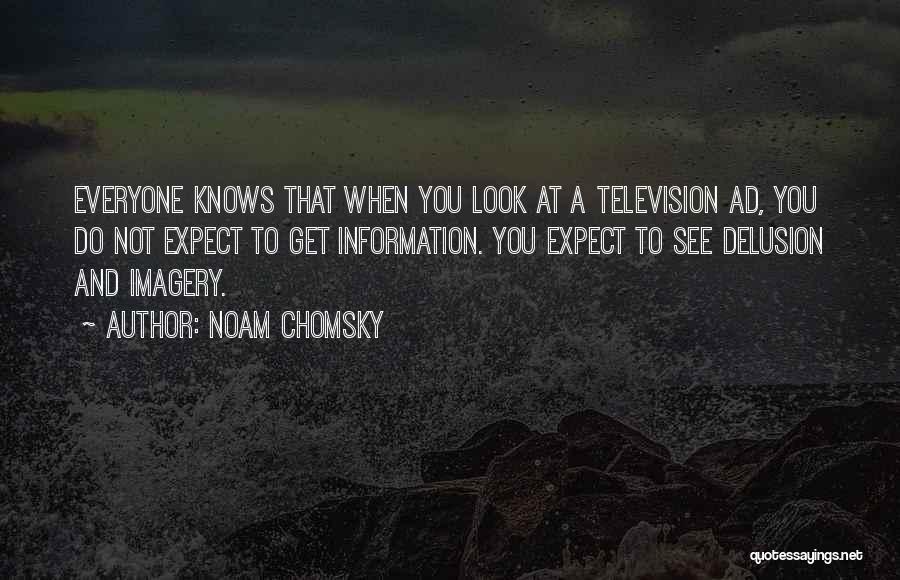 Noam Chomsky Quotes: Everyone Knows That When You Look At A Television Ad, You Do Not Expect To Get Information. You Expect To