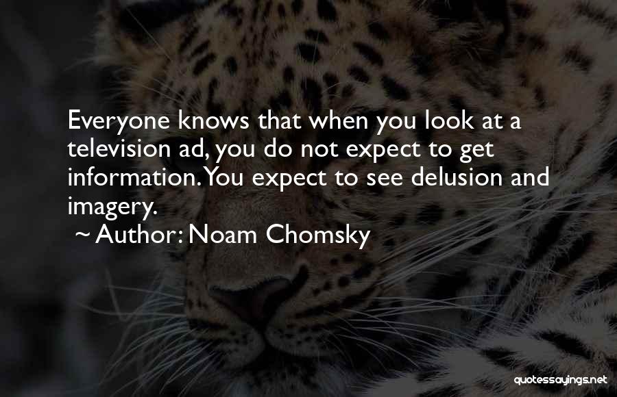 Noam Chomsky Quotes: Everyone Knows That When You Look At A Television Ad, You Do Not Expect To Get Information. You Expect To