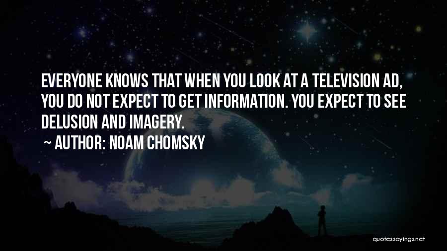 Noam Chomsky Quotes: Everyone Knows That When You Look At A Television Ad, You Do Not Expect To Get Information. You Expect To