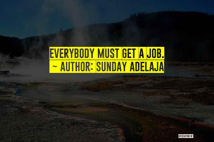 Sunday Adelaja Quotes: Everybody Must Get A Job.