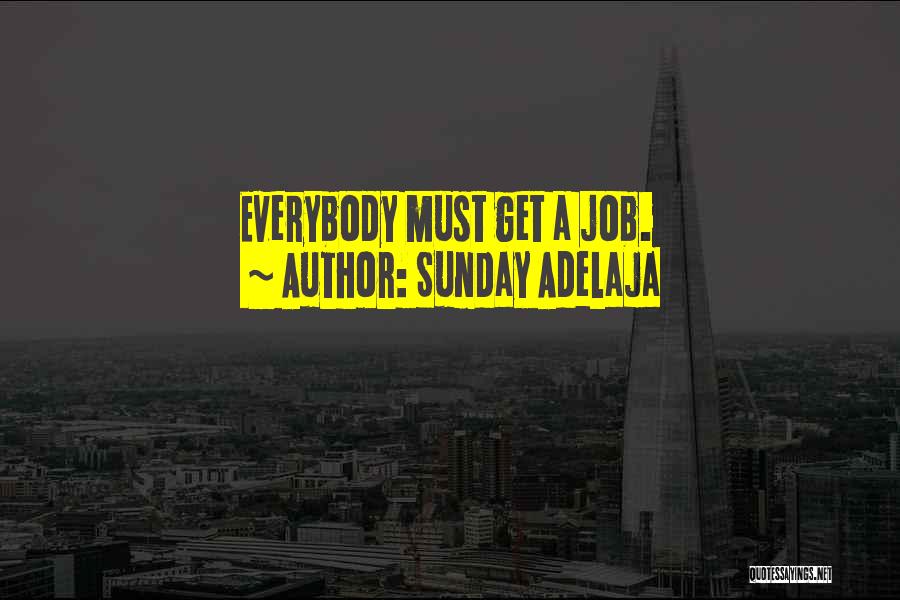 Sunday Adelaja Quotes: Everybody Must Get A Job.