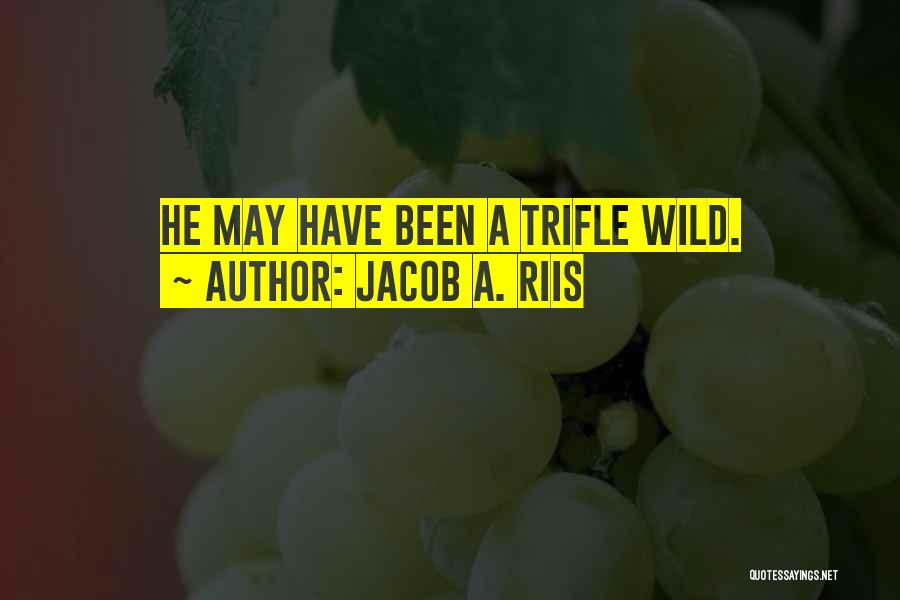 Jacob A. Riis Quotes: He May Have Been A Trifle Wild.