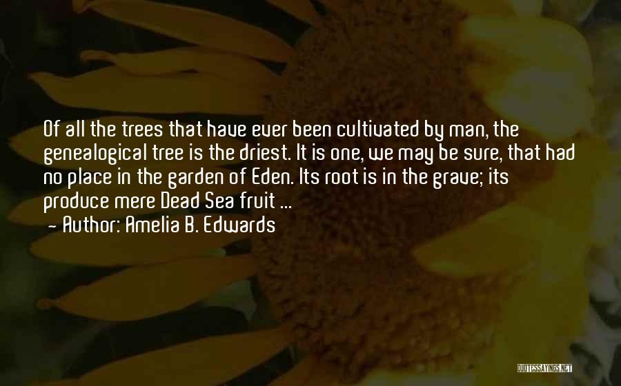 Amelia B. Edwards Quotes: Of All The Trees That Have Ever Been Cultivated By Man, The Genealogical Tree Is The Driest. It Is One,