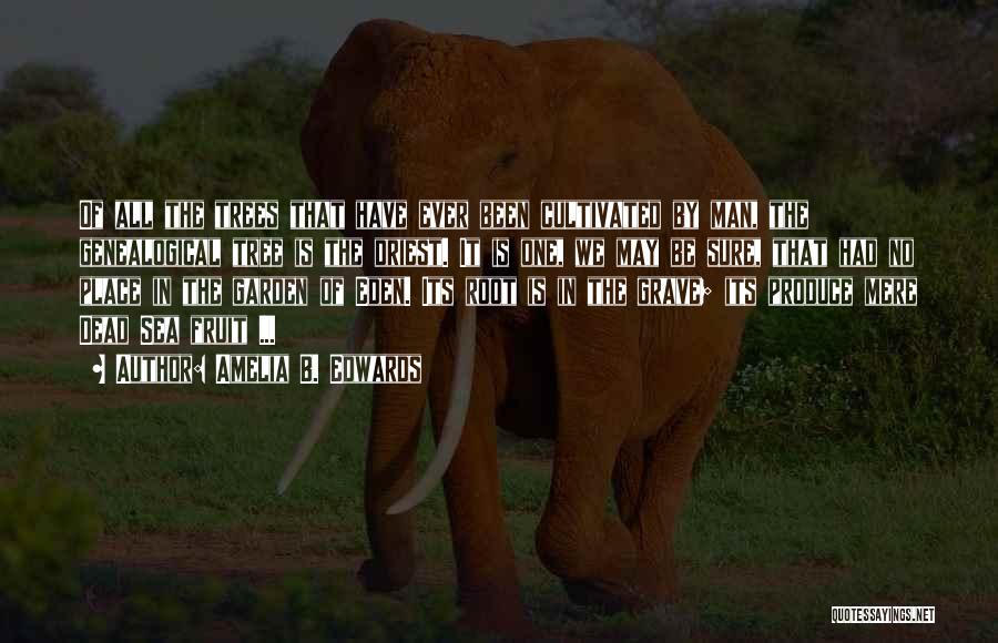 Amelia B. Edwards Quotes: Of All The Trees That Have Ever Been Cultivated By Man, The Genealogical Tree Is The Driest. It Is One,