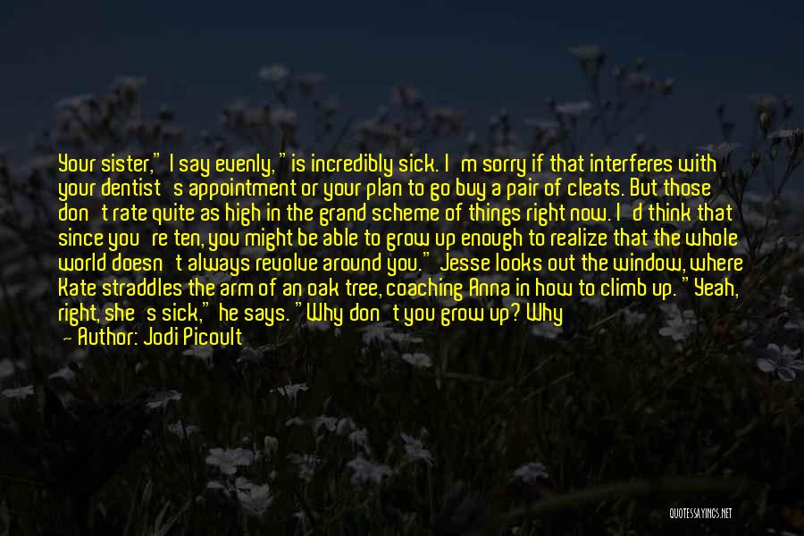 Jodi Picoult Quotes: Your Sister, I Say Evenly, Is Incredibly Sick. I'm Sorry If That Interferes With Your Dentist's Appointment Or Your Plan