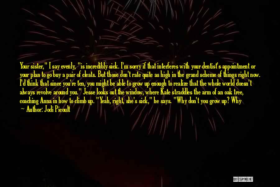 Jodi Picoult Quotes: Your Sister, I Say Evenly, Is Incredibly Sick. I'm Sorry If That Interferes With Your Dentist's Appointment Or Your Plan