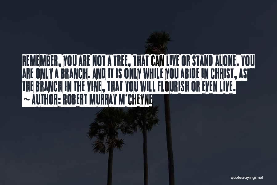 Robert Murray M'Cheyne Quotes: Remember, You Are Not A Tree, That Can Live Or Stand Alone. You Are Only A Branch. And It Is