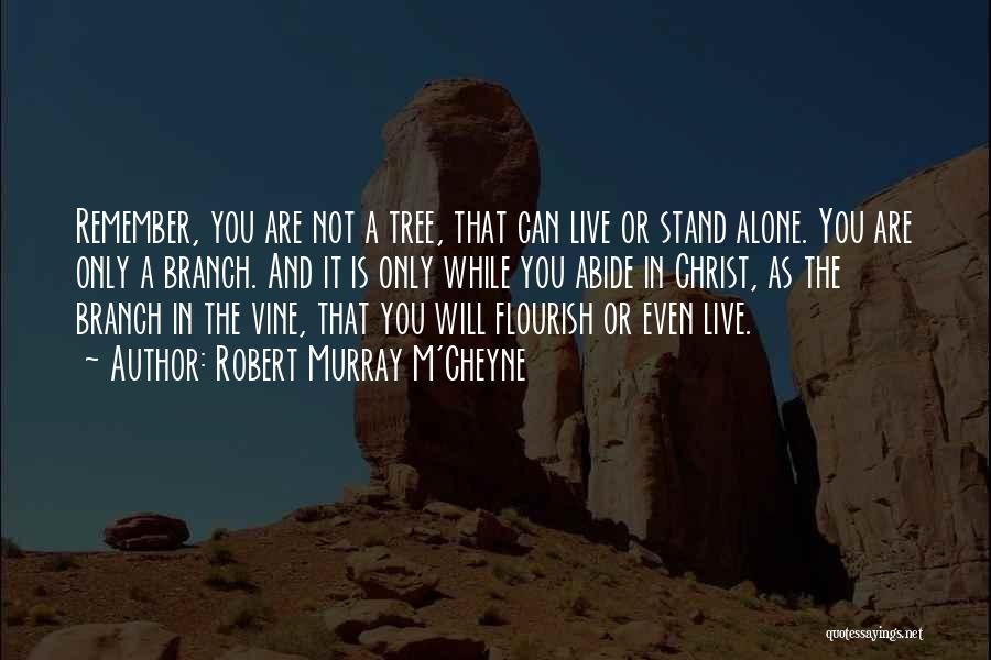 Robert Murray M'Cheyne Quotes: Remember, You Are Not A Tree, That Can Live Or Stand Alone. You Are Only A Branch. And It Is
