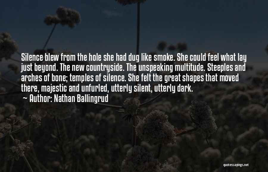 Nathan Ballingrud Quotes: Silence Blew From The Hole She Had Dug Like Smoke. She Could Feel What Lay Just Beyond. The New Countryside.