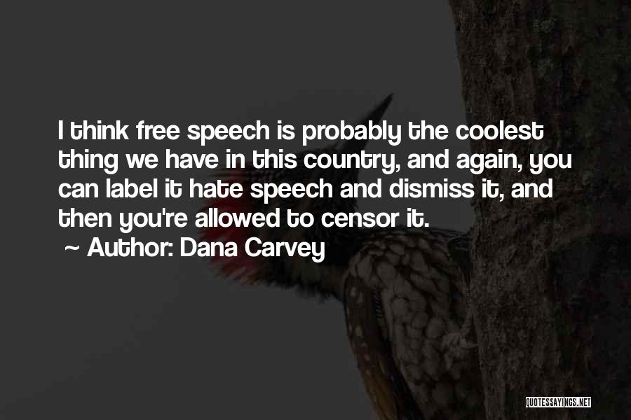 Dana Carvey Quotes: I Think Free Speech Is Probably The Coolest Thing We Have In This Country, And Again, You Can Label It