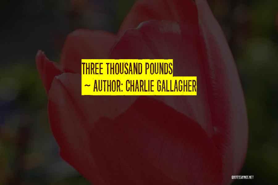 Charlie Gallagher Quotes: Three Thousand Pounds