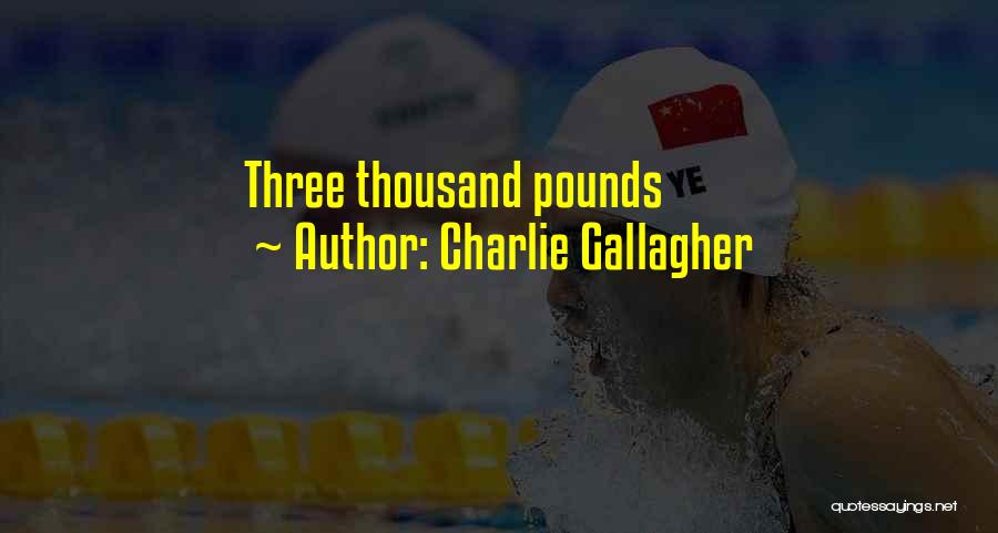 Charlie Gallagher Quotes: Three Thousand Pounds