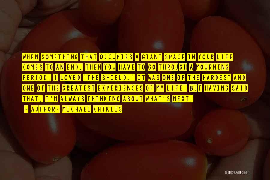 Michael Chiklis Quotes: When Something That Occupies A Giant Space In Your Life Comes To An End, Then You Have To Go Through