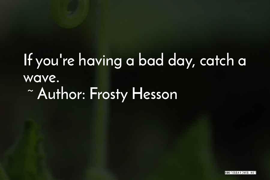 Frosty Hesson Quotes: If You're Having A Bad Day, Catch A Wave.