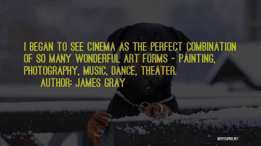 James Gray Quotes: I Began To See Cinema As The Perfect Combination Of So Many Wonderful Art Forms - Painting, Photography, Music, Dance,