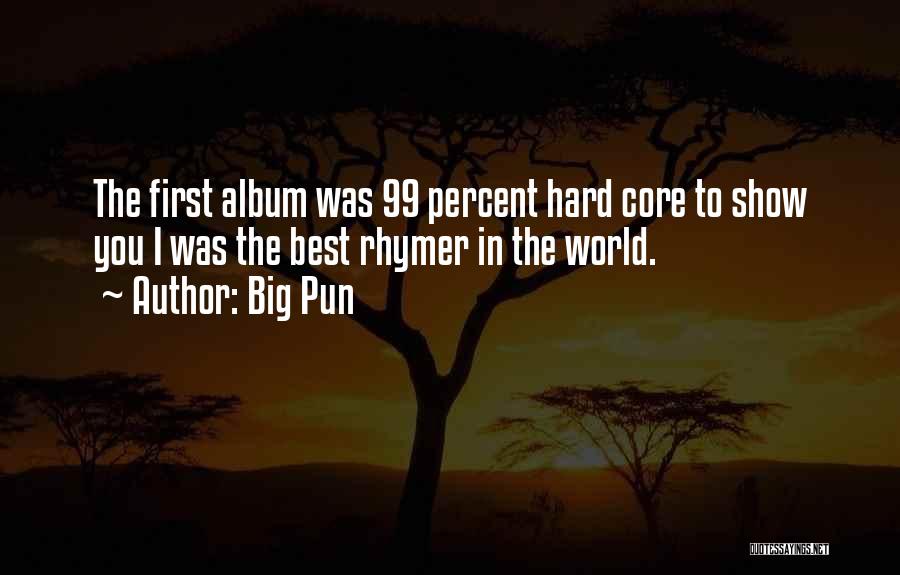Big Pun Quotes: The First Album Was 99 Percent Hard Core To Show You I Was The Best Rhymer In The World.