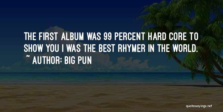 Big Pun Quotes: The First Album Was 99 Percent Hard Core To Show You I Was The Best Rhymer In The World.