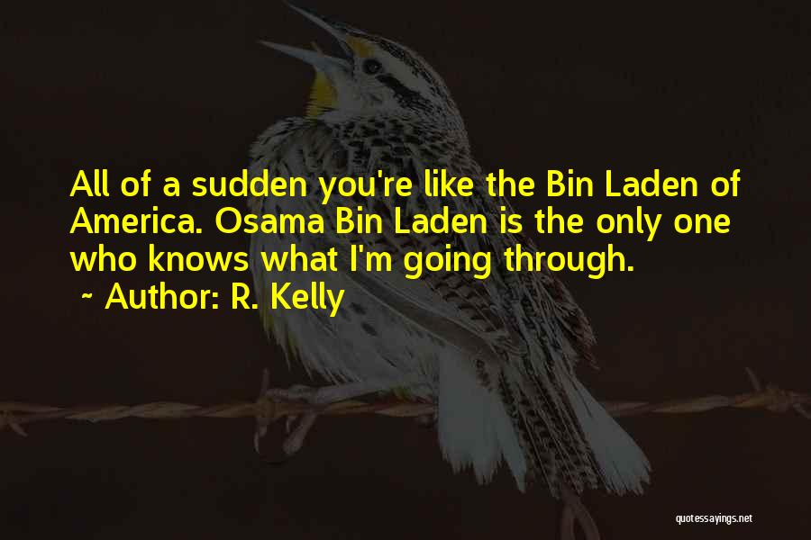 R. Kelly Quotes: All Of A Sudden You're Like The Bin Laden Of America. Osama Bin Laden Is The Only One Who Knows